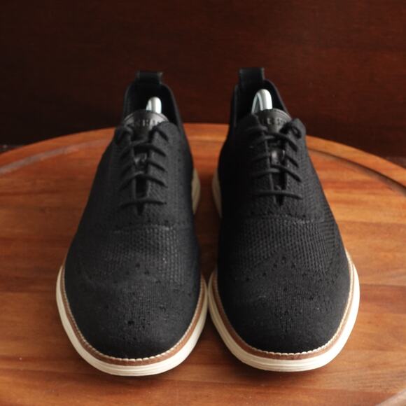 Cole Haan Oxfords Mens SZ 11M BLK Original Grand Stitchlite Wingtip Shoes Preppy main image 7